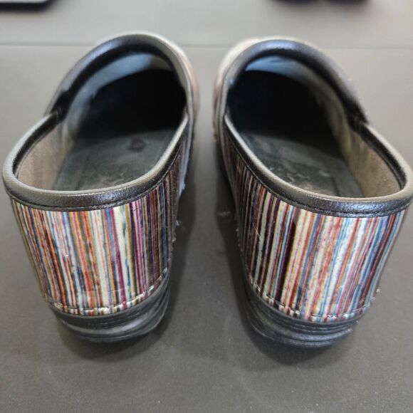 Dansko Womens Patent XP Striped Clog Size 38 Multicolor Nurse Comfort Work Shoes - Picture 6 of 9